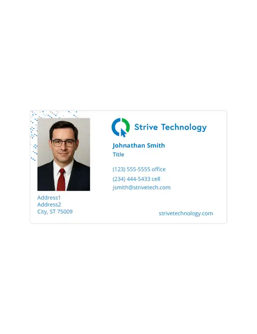 Strive Technology Photo Business Card