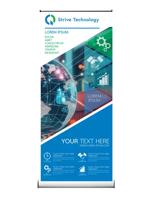 Strive Technology Stand Up Retractable Banner