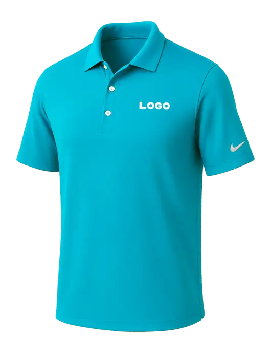 NIKE Sapphire Blue Dri-Fit Micro Pique Polo w/Logo