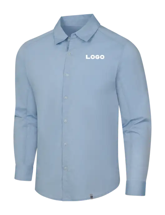 OGIO Light Blue Commuter Woven Shirt w/Logo