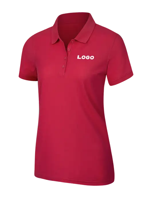 Red Womens Core Classic Pique Polo w/Logo