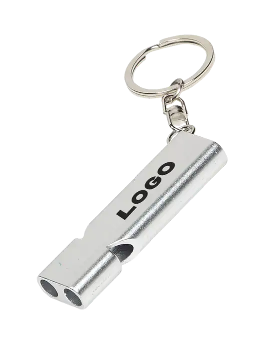 Quick Alert Silver Safety Whistle w/Logo
