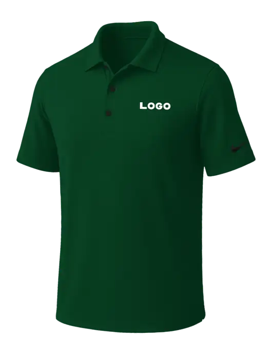 NIKE Dark Green Dri-Fit Micro Pique Polo w/Logo