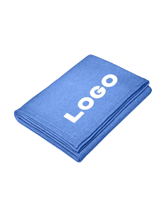 Core Heather Royal Fleece Sweatshirt Blanket w/Logo