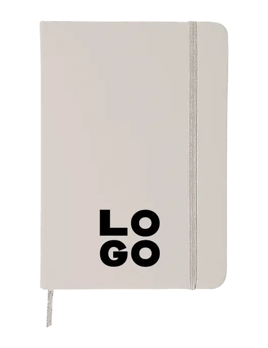 White Comfort Touch Bound Journal 5" X 7" w/Logo