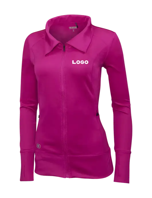 OGIO Dark Fuchsia Womens Endurance Fulcrum Full-Zip w/Logo