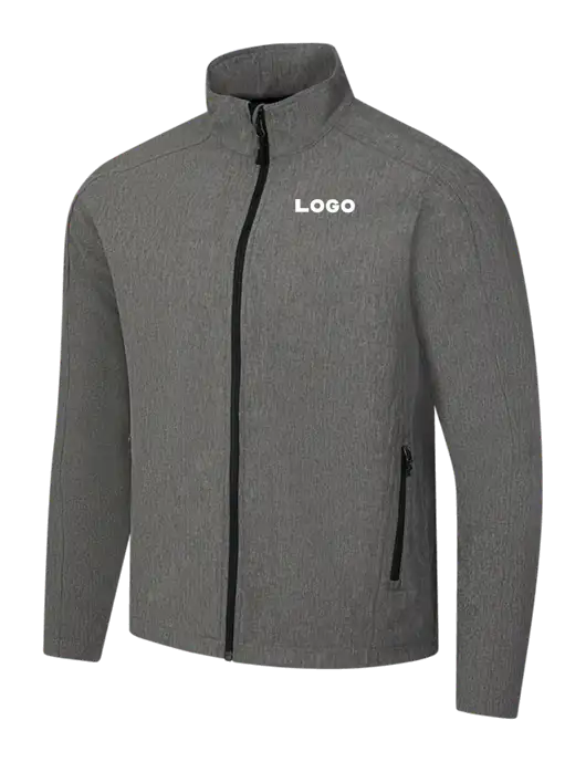 Medium Grey Heather Core Soft Shell Jacket w/Logo