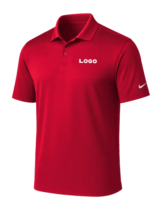 NIKE Red Victory Solid Polo w/Logo