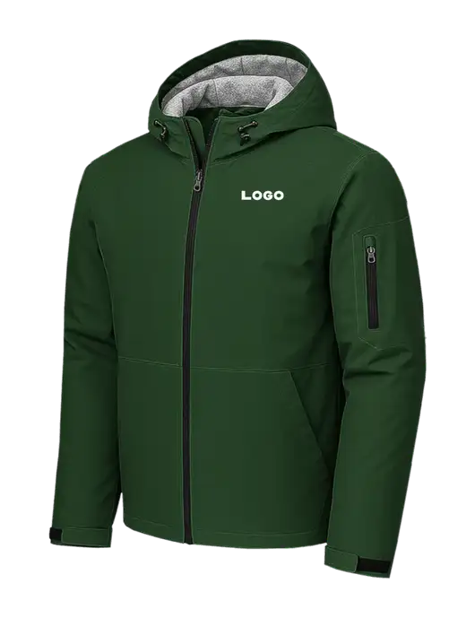 Waterproof Insulated Dark Green Jacket w/Logo