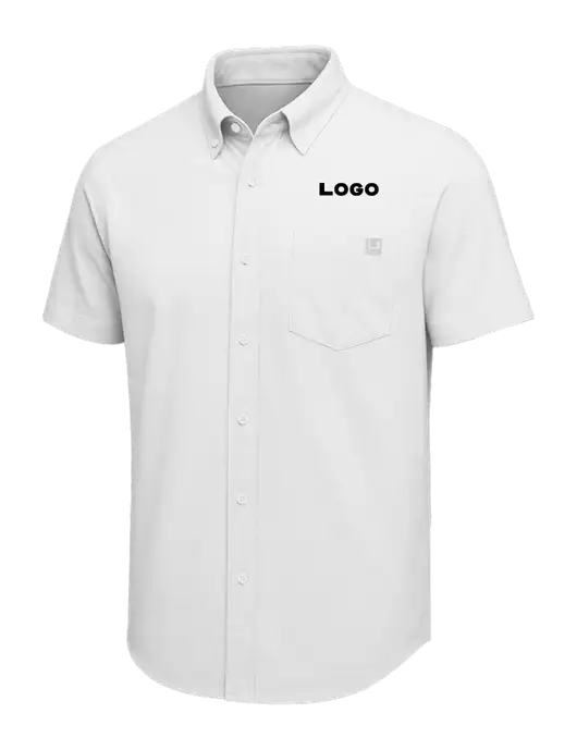 HUK White Kona Solid Shirt w/Logo