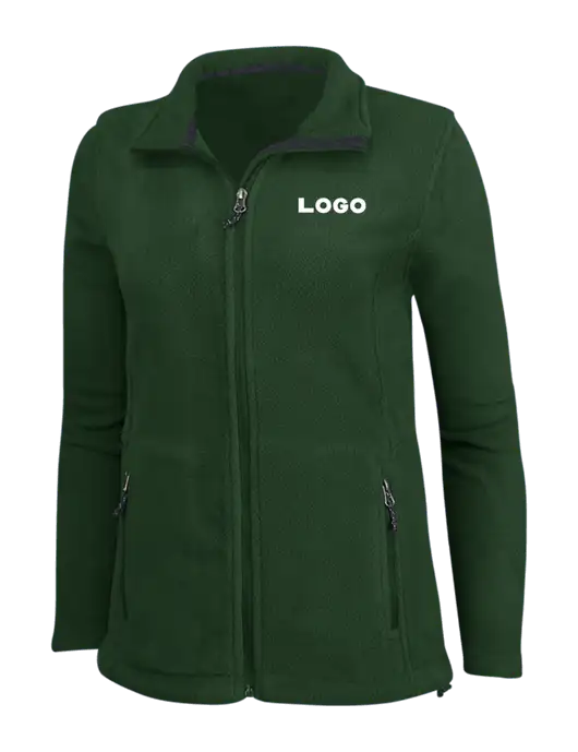 Womens Fleece Dark Green Jacket w/Logo