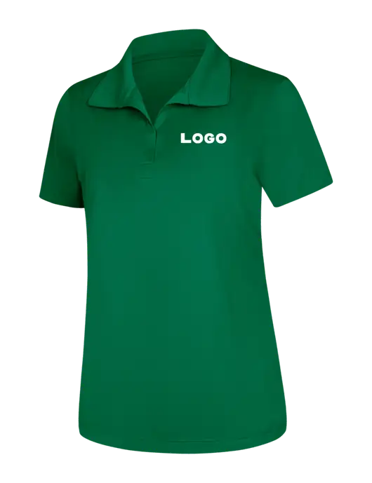 Womens Kelly Green Micropique Sport-Wick Polo w/Logo