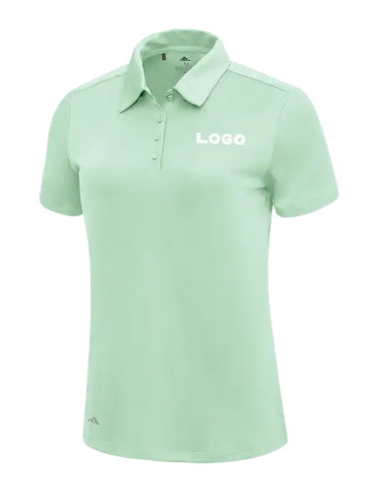 Adidas Very Light Green Womens Ultimate Solid Polo w/Logo