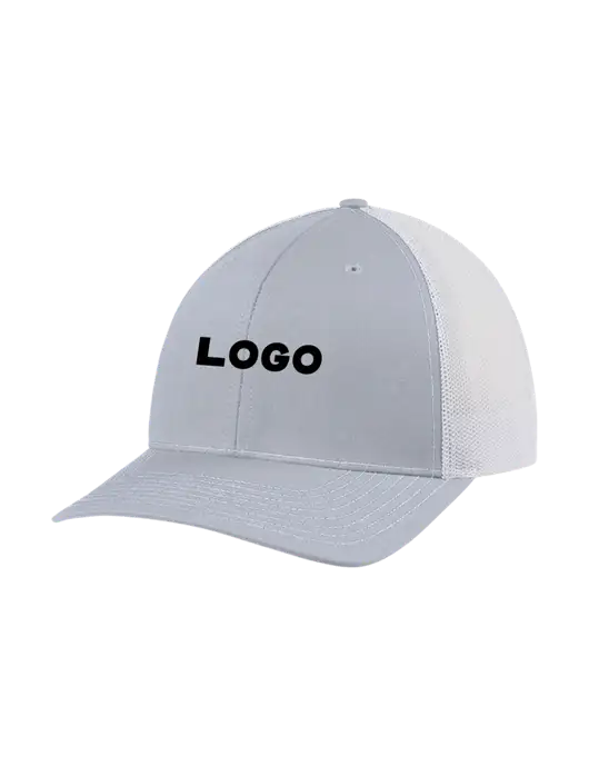 Richardson Adjustable Snapback Original 112 Trucker Cap Light Heather Grey w/White Mesh w/Logo