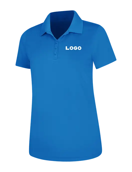 Light Royal Blue Womens Dry Zone UV Mesh Polo w/Logo