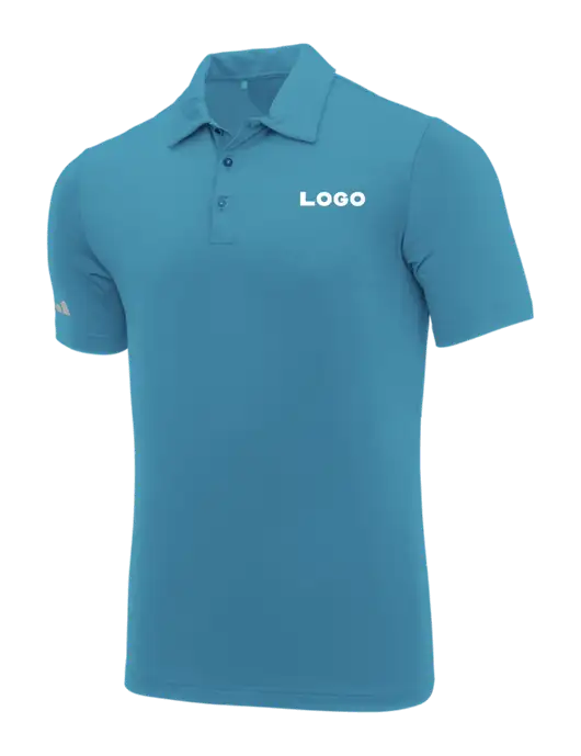 Adidas Sapphire Blue Ultimate Solid Polo w/Logo