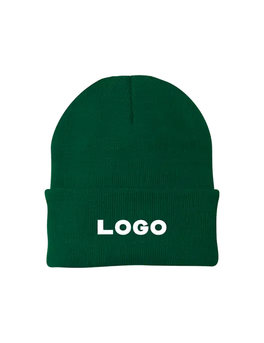 Dark Green Knit Cap w/Logo