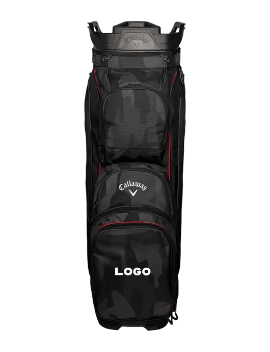 Callaway Org 14 Black Camo/Red Trim Cart Golf Bag  w/Logo