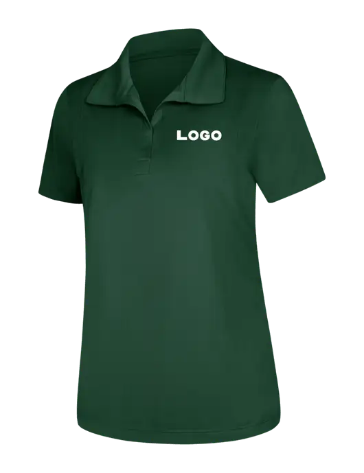 Womens Dark Green Micropique Sport-Wick Polo w/Logo