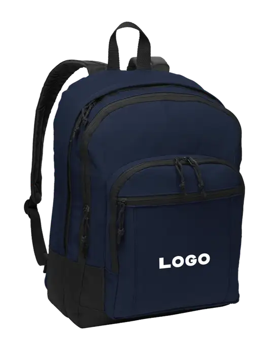 Navy Essential Backpack w/Logo