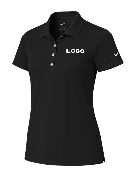 Nike Womens Black Tech Basic Dri-FIT Polo
 w/Logo