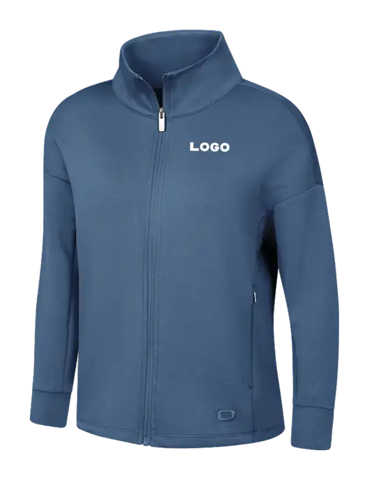 OGIO Womens Light Slate Blue Transcend Full-Zip w/Logo