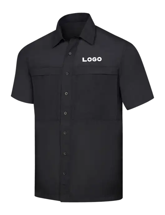 Black Short Sleeve UV Daybreak Shirt w/Logo