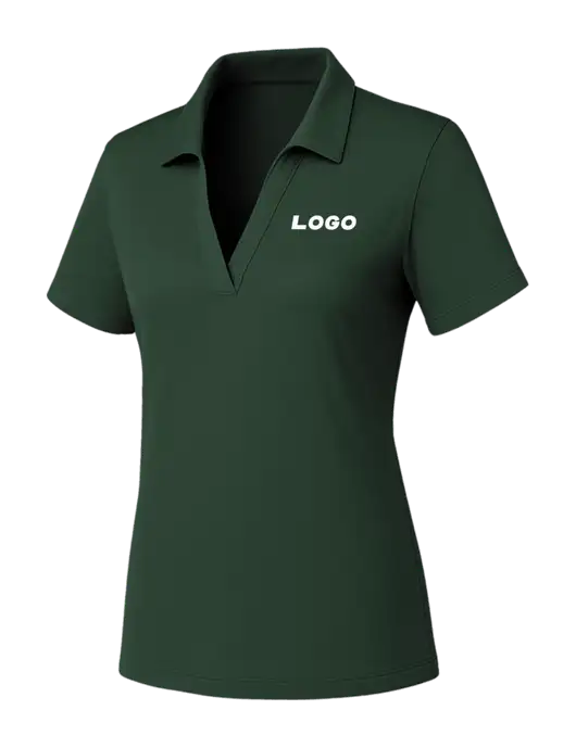 Womens Dark Green PosiCharge RacerMesh Polo w/Logo