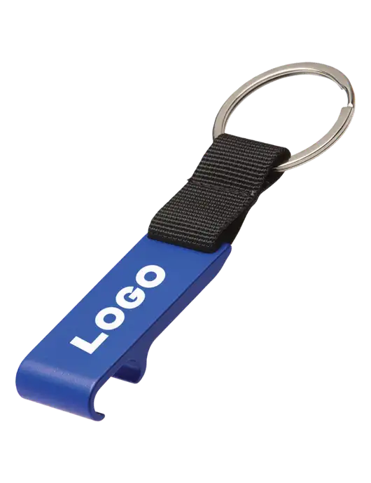 Blue Bottle Opener & Key Ring w/Logo