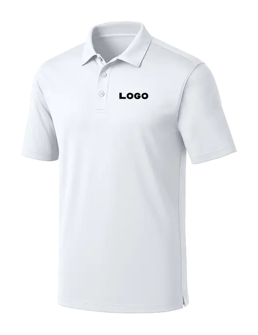 White Silk Touch Performance Polo w/Logo