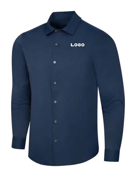 Navy City Stretch Shirt w/Logo