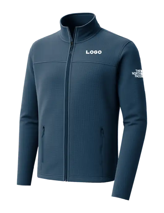 The North Face Aim Full-Zip Light Navy Fleece Jacket w/Logo