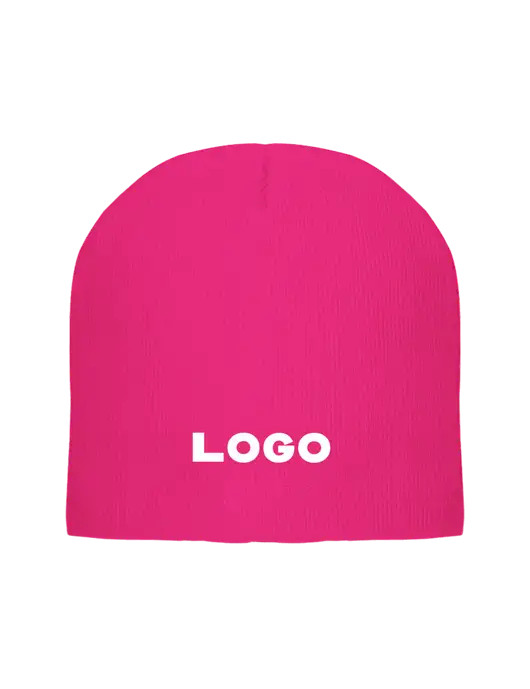 Solid Neon Pink Element Knit Beanie w/Logo