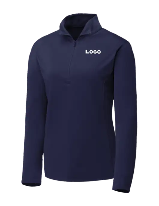 Navy Womens Posicharge Competitor ¼ Zip Pullover w/Logo