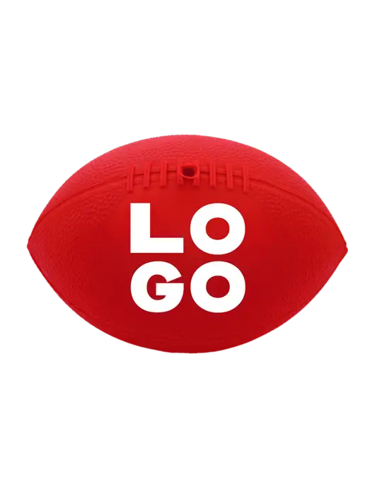 7” Durable Red Vinyl Football w/Logo