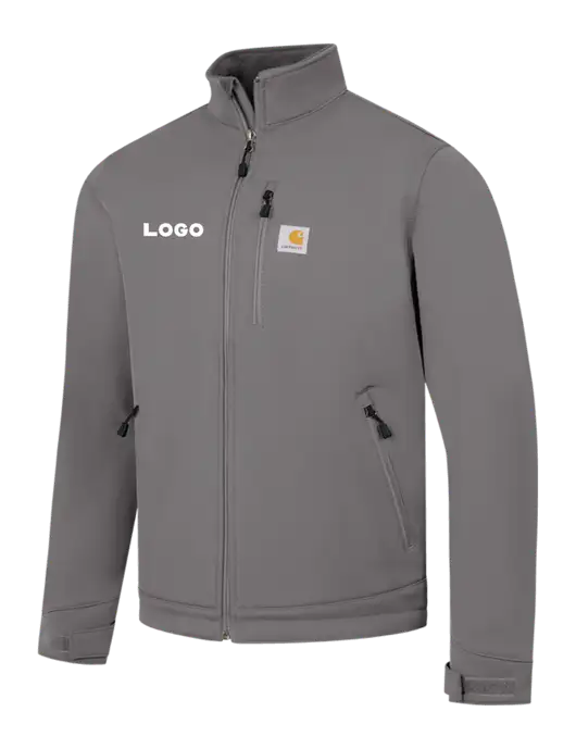 Carhartt Dark Medium Grey Crowley Soft Shell Jacket w/Logo