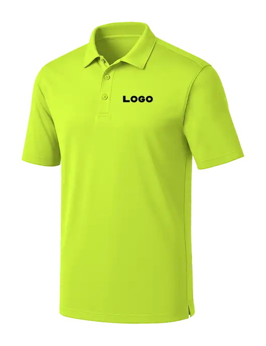 Safety Yellow Silk Touch Performance Polo w/Logo