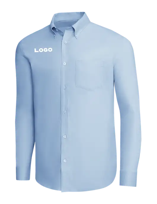 Brooks Brothers Light Blue Wrinkle-Free Stretch Pinpoint Shirt w/Logo