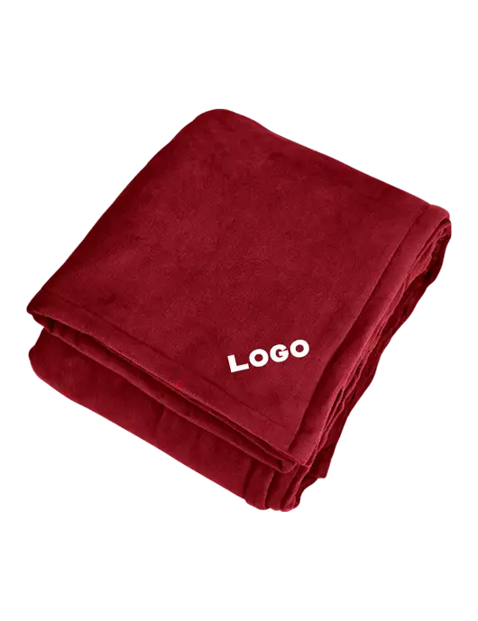 Mountain Lodge Red Rhubarb Blanket w/Logo