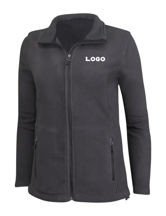 Womens Fleece Dark Grey Jacket w/Logo
