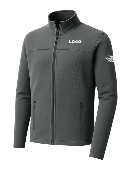 The North Face Aim Full-Zip Dark Medium Grey Fleece Jacket w/Logo