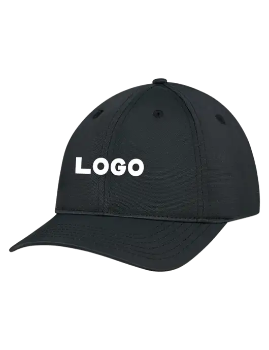 Black Nylon Twill Performance Cap w/Logo