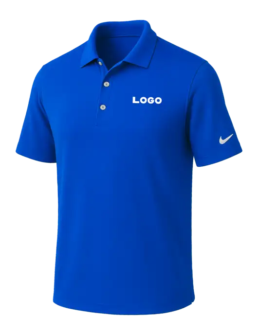 NIKE Royal Dri-Fit Micro Pique Polo w/Logo