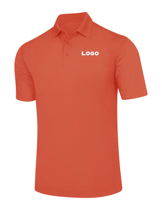 Orange Micropique Sport-Wick Polo w/Logo