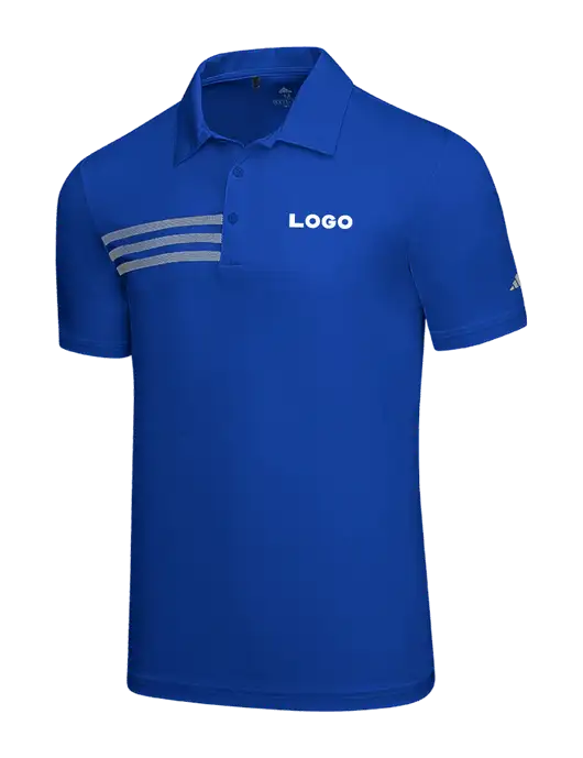 Adidas Royal 3 Stripes Chest Polo w/Logo