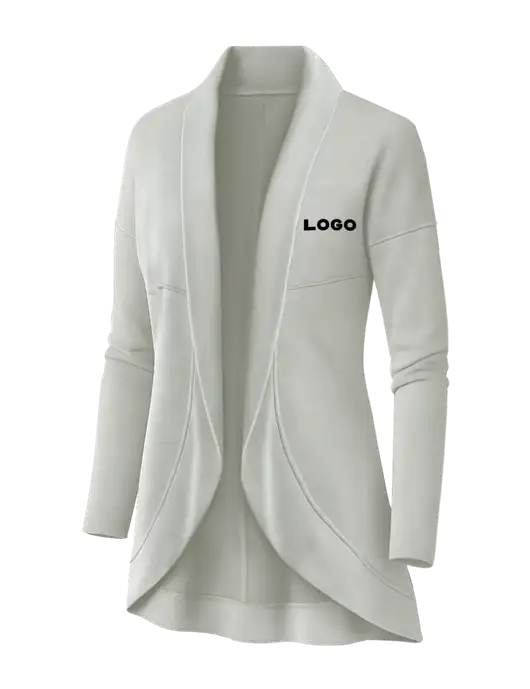 OGIO Ivory Snow Womens Luuma Cocoon Fleece w/Logo
