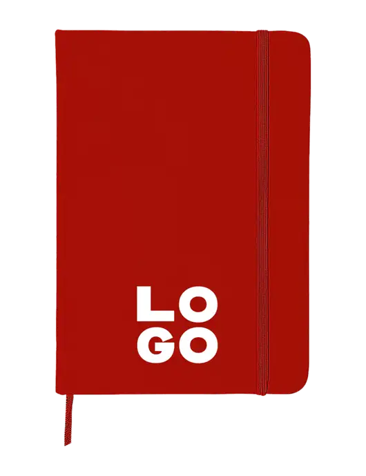 Red Comfort Touch Bound Journal 5" X 7" w/Logo
