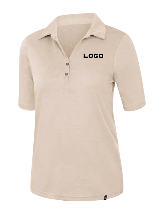 TravisMathew Womens Light Tan Heather Sunsetters Polo w/Logo