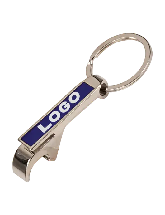Blue Bottle Opener Keychain w/Logo
