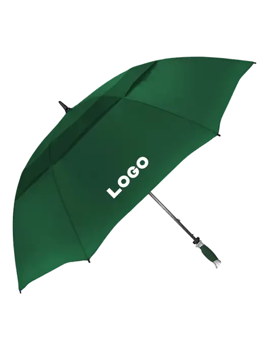 Dark Green Vented Typhoon Tamer Golf Umbrella w/Logo